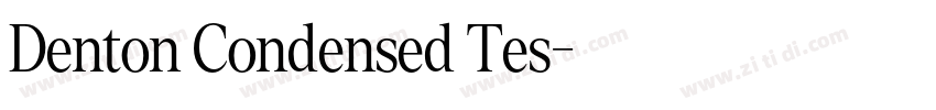 Denton Condensed Tes字体转换